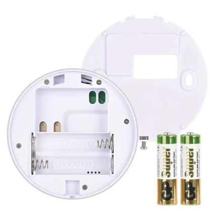 Termostato manual para habitación 230 V/6 A, 2x AA, blanco