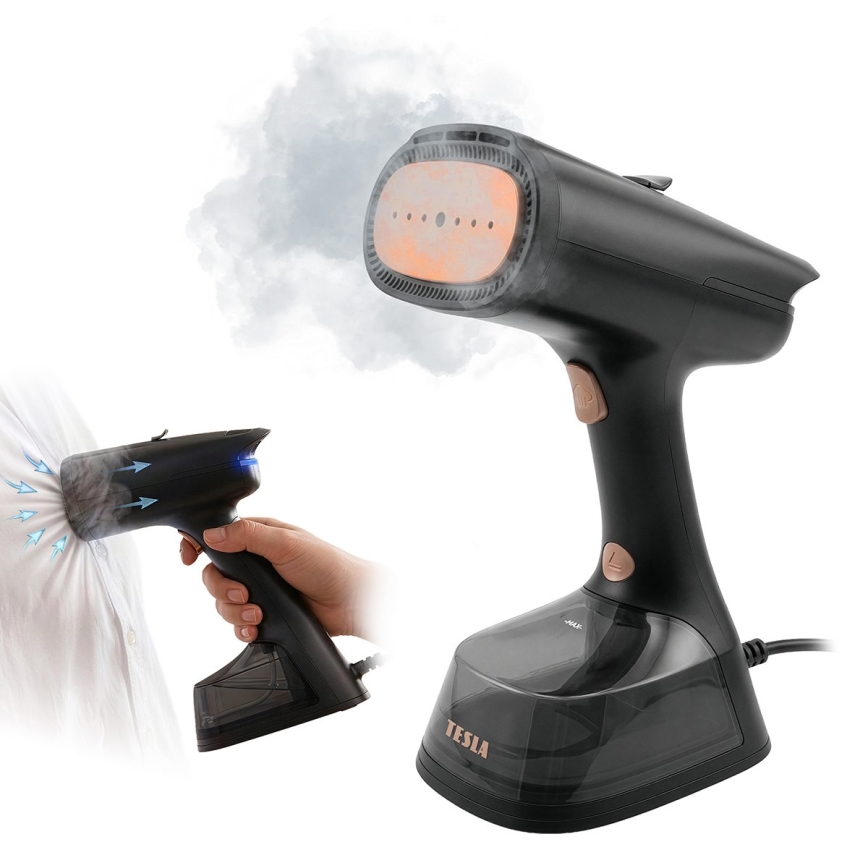 TESLA Electronics AeroGrip - Vaporizador de ropa 2 en 1 1400W/230V