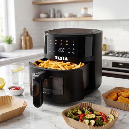 TESLA Electronics AirCook - Freidora de aire 4,4 L 1450W/230V negra