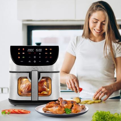 TESLA Electronics AirCook - Freidora de aire digital multifuncional inteligente 9 l 1700W/230V Wi-Fi