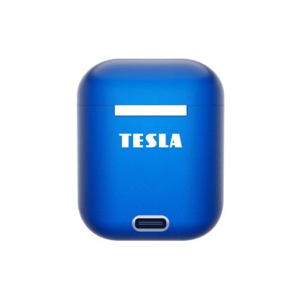 TESLA Electronics - Auriculares inalámbricos 300 mAh + 2x 25 mAh IPX4 azul