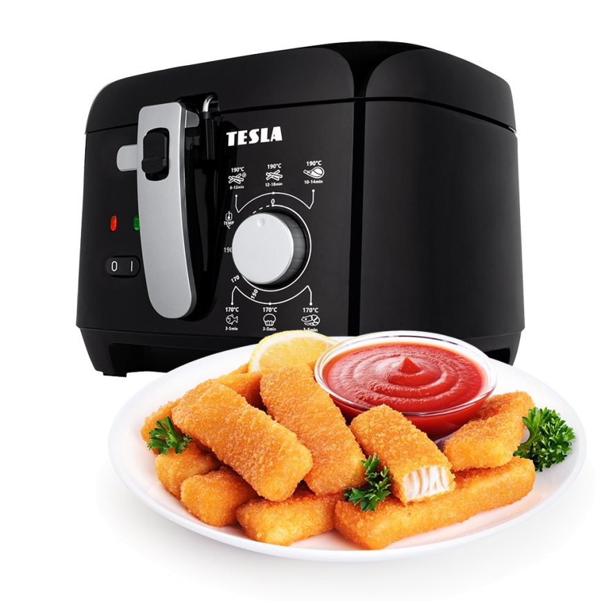 TESLA Electronics EasyCook - Freidora de aceite 2,5 l 1800W/230V
