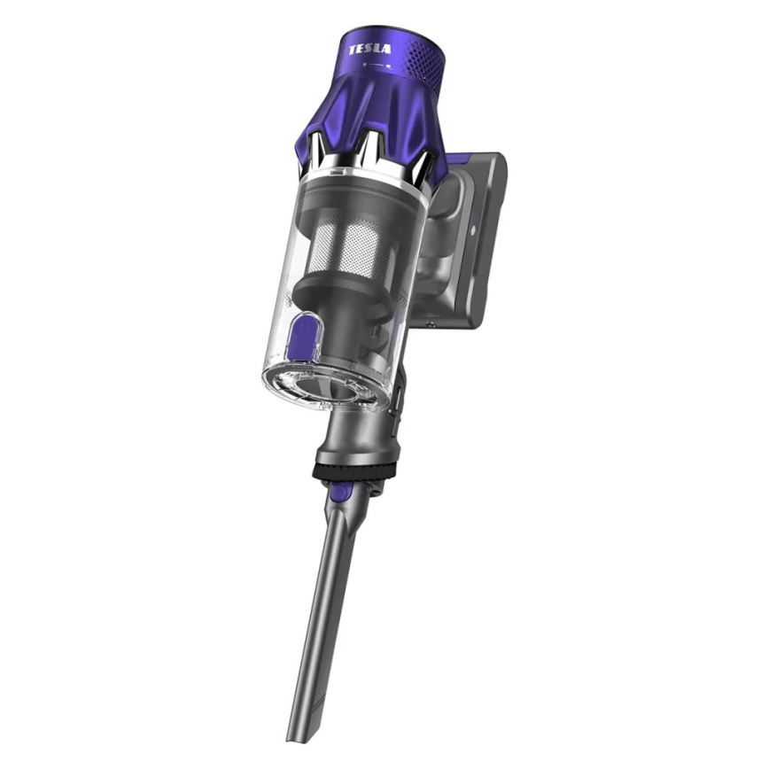 TESLA Electronics PureStar - Aspiradora inalámbrica flexible tipo barra 2 en 1 250W/2200 mAh gris/morado