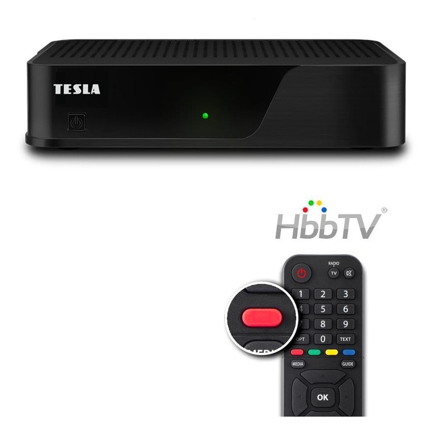 TESLA Electronics - Receptor DVB-T2 H.265 (HEVC) con HbbTV 12V + mando a distancia
