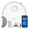 TESLA Electronics RoboStar - Aspirador robótico inteligente 2 en 1 3200 mAh Wi-Fi blanco