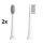 TESLA Smart - SET 2x Cabezal de repuesto para cepillo de dientes sónico TS200 blanco