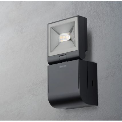 theben - Proyector LED de pared 10W/230V negro IP55
