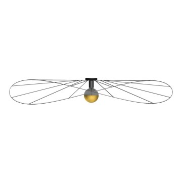 Thoro TH.015 - Lámpara de techo ESKOLA 1xE27/60W/230V negro