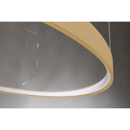 Thoro TH.174 - Lámpara LED colgante RIO LED/50W/230V CRI 90 3000K diá. 78 cm dorado