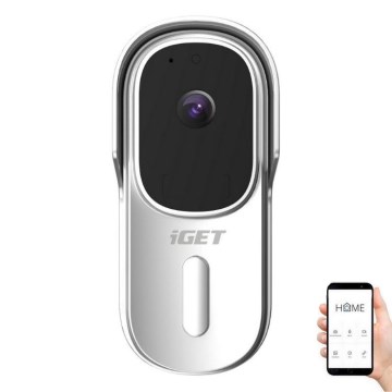 Timbre de vídeo con sensor de movimiento Full HD 1080p, batería 5200 mAh, IP65, Wi‑Fi, Tuya, blanco