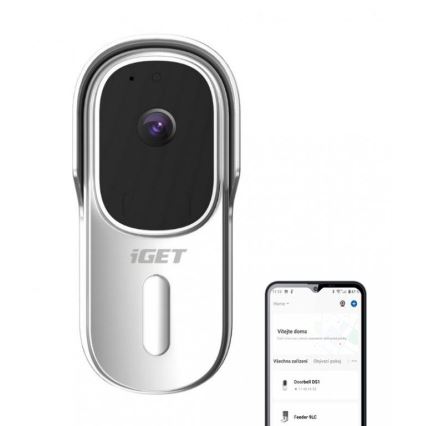 Timbre de vídeo con sensor de movimiento Full HD 1080p, batería 5200 mAh, IP65, Wi‑Fi, Tuya, blanco