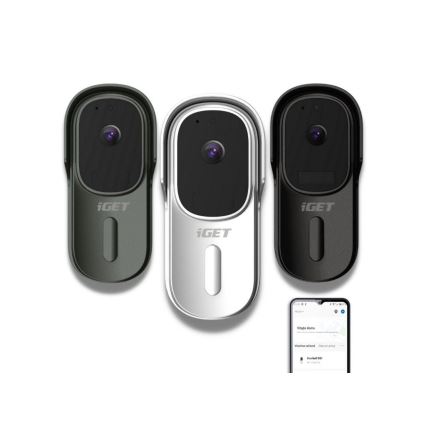 Timbre de vídeo con sensor de movimiento Full HD 1080p, batería 5200 mAh, IP65, Wi‑Fi, Tuya, blanco