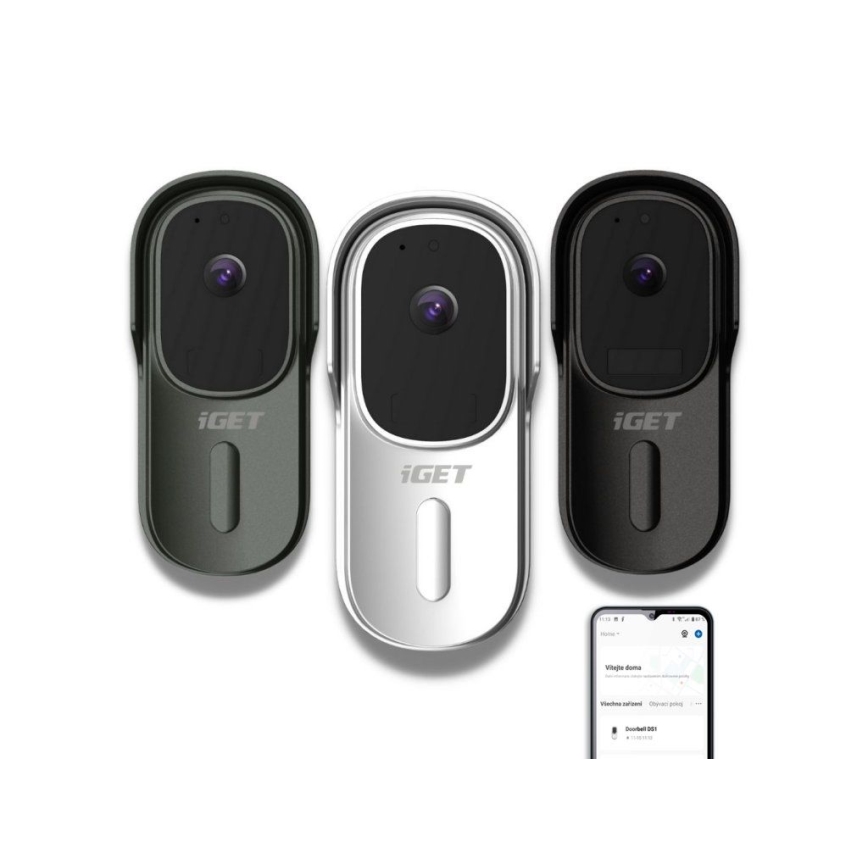Timbre de vídeo con sensor de movimiento Full HD 1080p, batería 5200 mAh, IP65, Wi‑Fi, Tuya, blanco