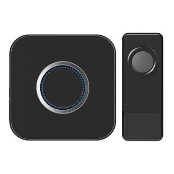 Timbre inalámbrico 3xAAA IP55 negro
