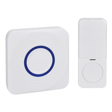 Timbre inalámbrico a pilas 3xAAA/1x3V IP56 blanco