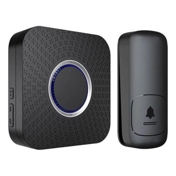 Timbre inalámbrico cinético 230V negro