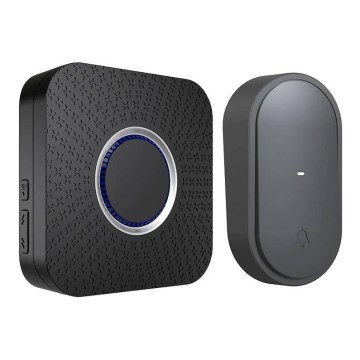Timbre inalámbrico de enchufe con alimentación cinética 230V, negro