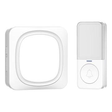 Timbre inalámbrico de enchufe con iluminación LED 230V IP56 blanco
