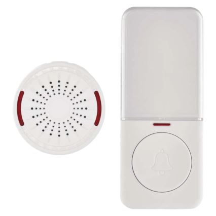 Timbre inalámbrico enchufable 230 V + 1x CR2032, blanco