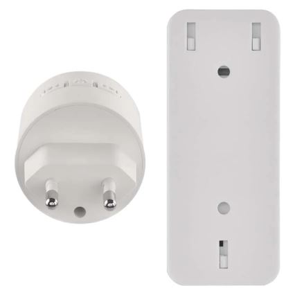 Timbre inalámbrico enchufable 230 V + 1x CR2032, blanco