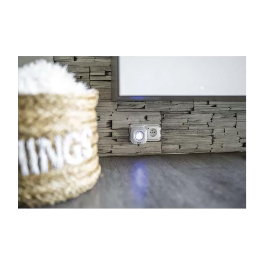 Timbre inalámbrico para enchufe 230V + 1xCR2032 IP44 blanco