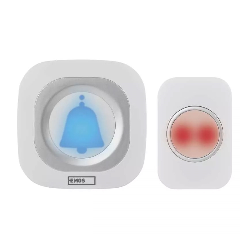 Timbre inalámbrico para enchufe 230V + 1xCR2032 IP44 blanco