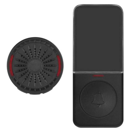 Timbre inalámbrico para enchufe 230V + 1xCR2032 negro
