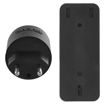 Timbre inalámbrico para enchufe 230V + 1xCR2032 negro