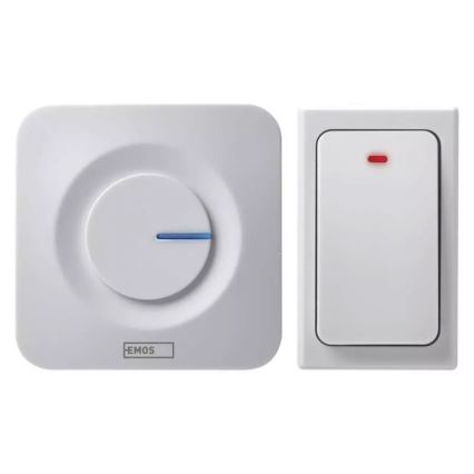 Timbre inalámbrico para enchufes 230V IP44 blanco