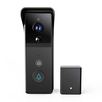 Timbre inteligente con cámara y sensor de movimiento SmartLife, batería 4400 mAh, Full HD 1296p, IP44, Wi-Fi, compatible con Tuya
