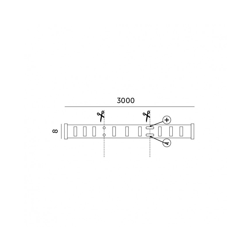 Tira LED regulable LED/25W/230V 3m 3000K