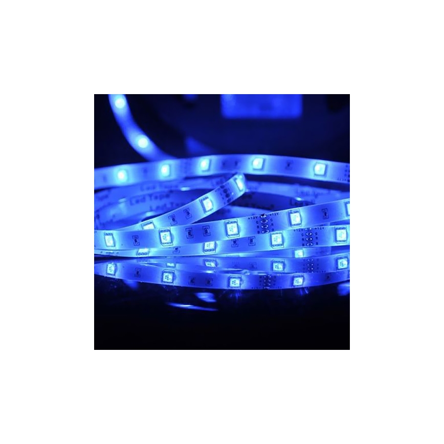 Tira LED RGB regulable 5m LED/18W/12V IP20 + mando a distancia