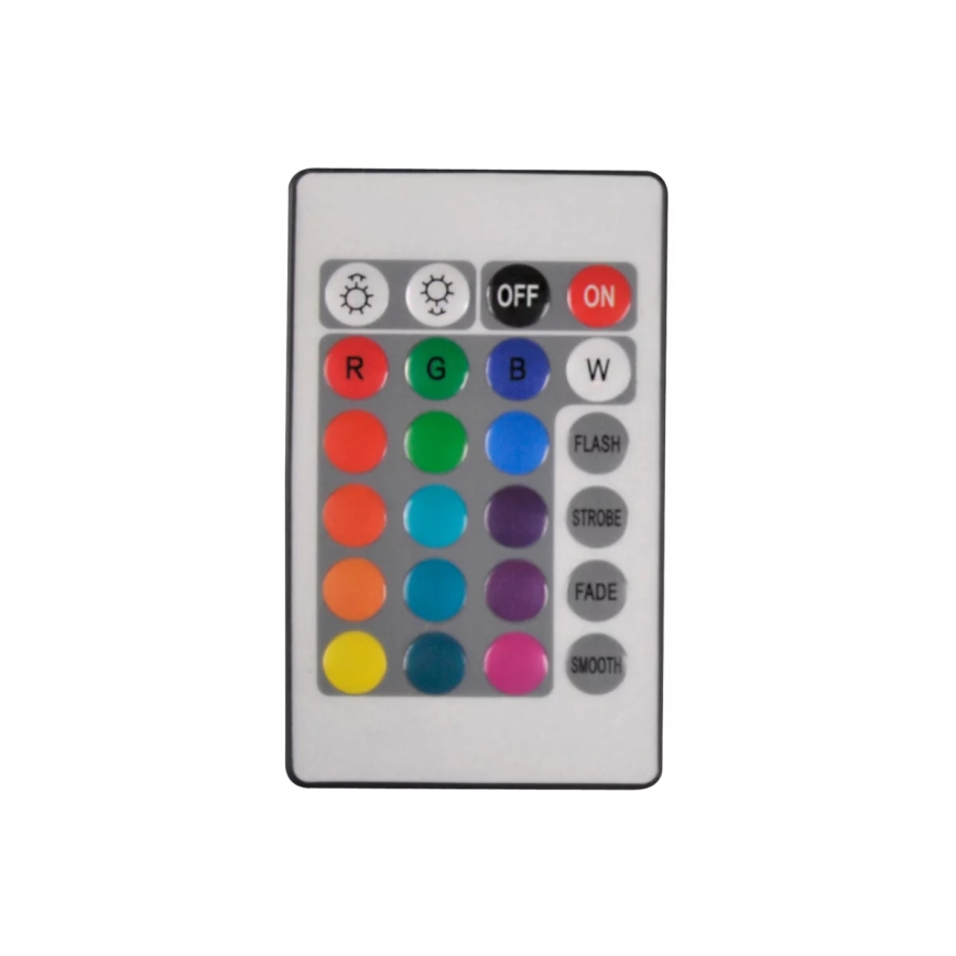 Tira LED RGB regulable 5m LED/18W/12V IP20 + mando a distancia