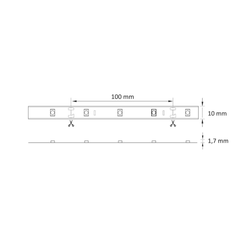 Tira LED RGB regulable 5m LED/18W/12V IP20 + mando a distancia