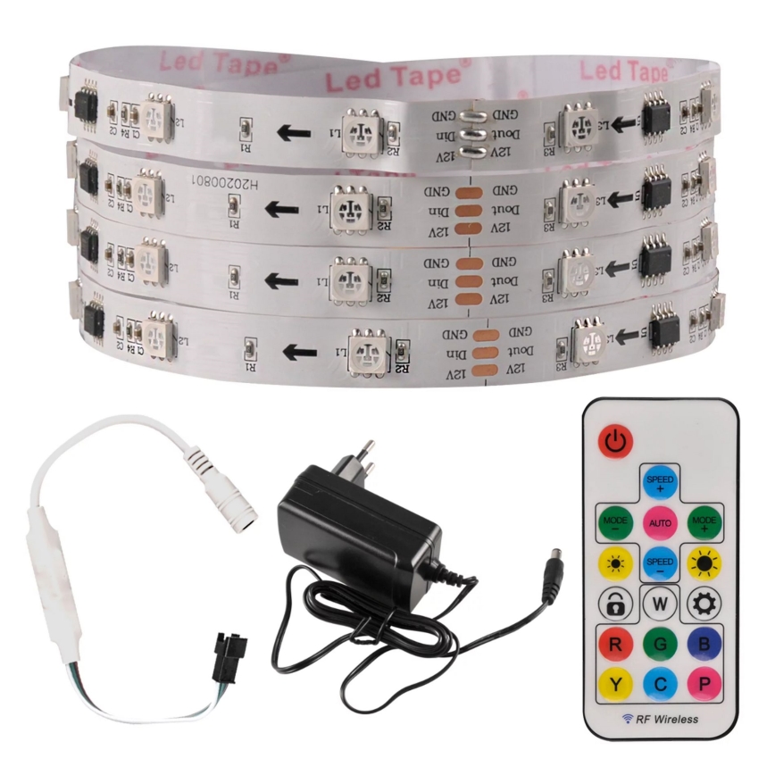 Tira LED RGB regulable MAGIC 2 m LED/12W/230V + mando a distancia