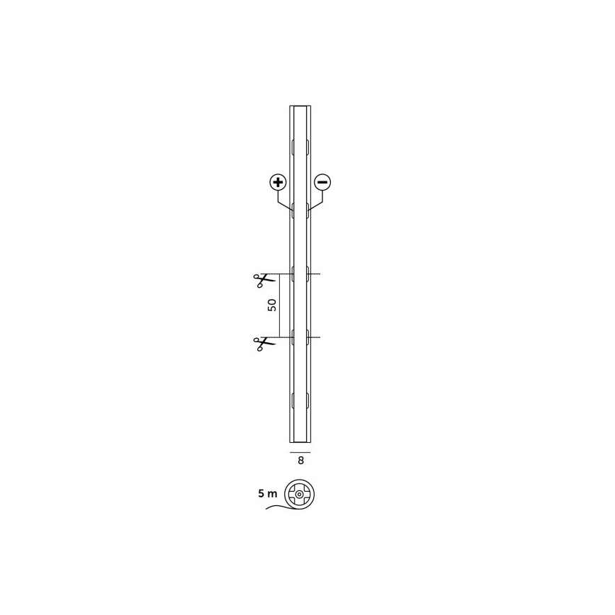 Tira LED TRAMO LED/50W/24V 5 m 4000 K