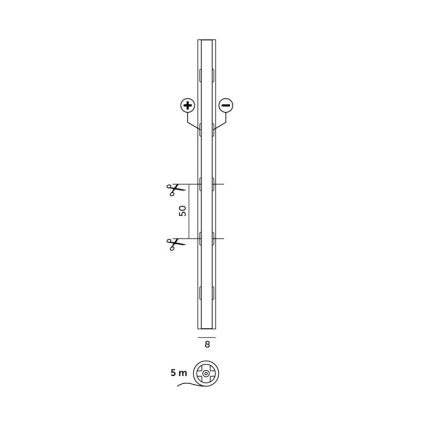Tira LED TRAMO LED/50W/24V 5m 3000K