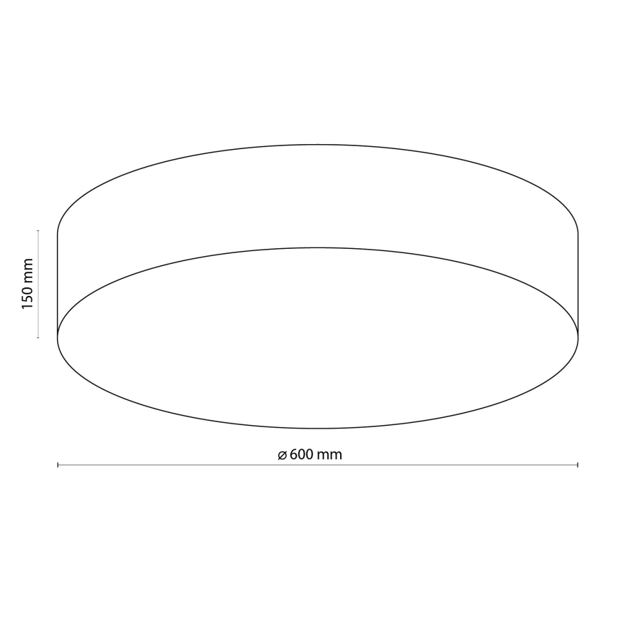 TK Lighting 1584 - Plafón RONDO 4xE27/15W/230V