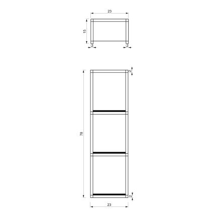 Toallero de pared 78x23 cm negro