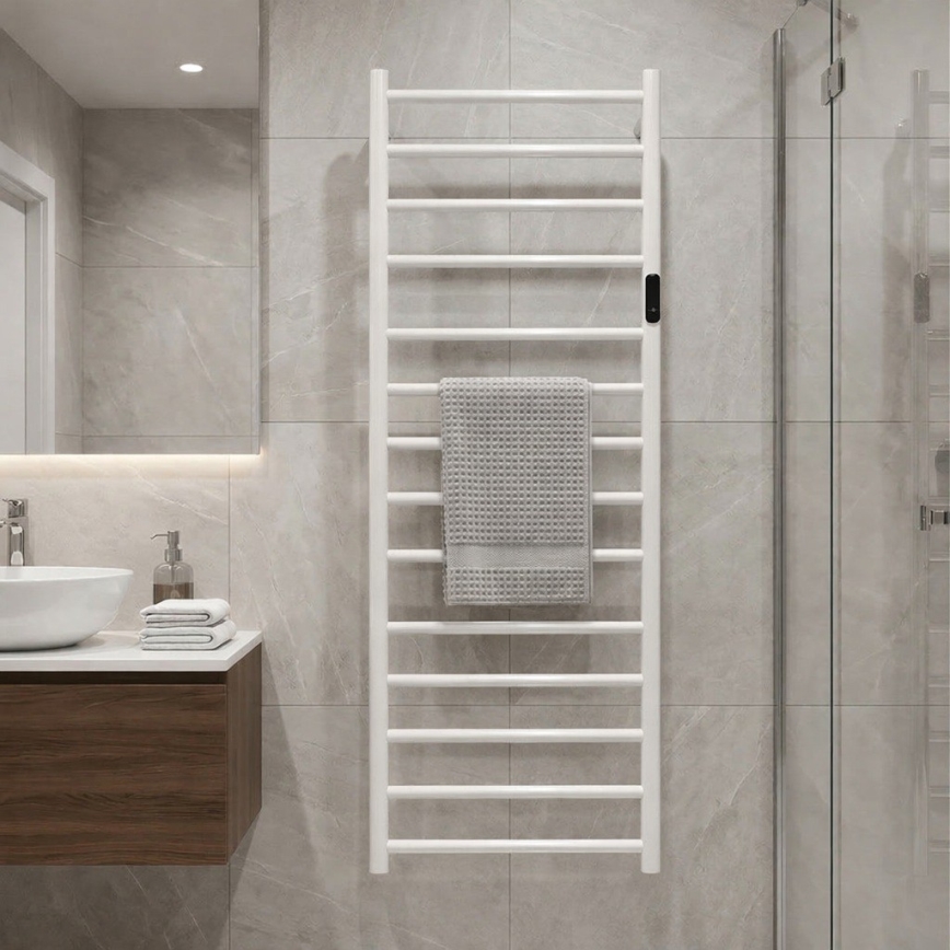 Toallero eléctrico 45x132 cm 180W acero inoxidable/blanco