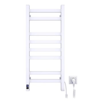 Toallero eléctrico con termostato AVANGARD 105 W, 80 x 36 cm, blanco, con conexión a la derecha