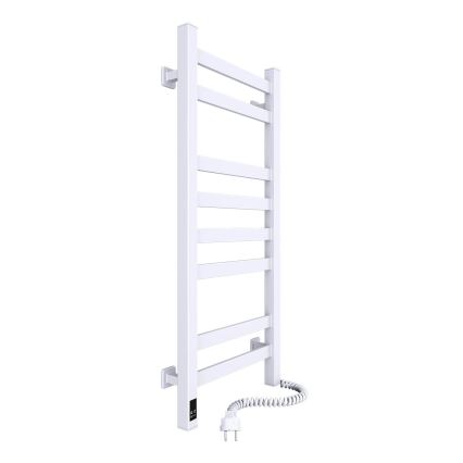 Toallero eléctrico con termostato AVANGARD, 105 W, 80 x 36 cm, blanco, conexión derecha