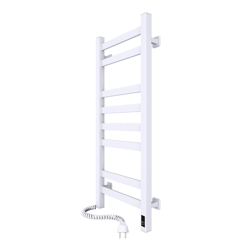 Toallero eléctrico con termostato AVANGARD 105W 80x36 cm blanco izquierdo