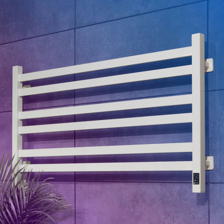 Toallero eléctrico con termostato AVANGARD 181W 50x90 cm, blanco, izquierdo