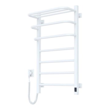 Toallero eléctrico con termostato FORTIS 155W 80x48 cm  blanco izquierdo