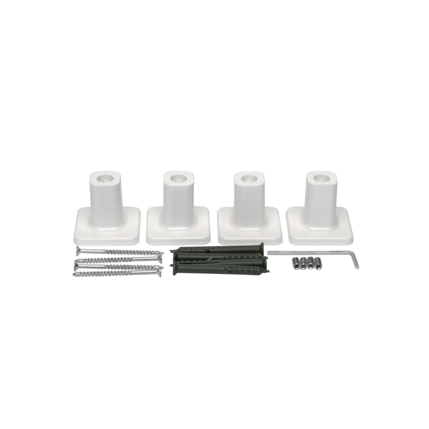 Toallero eléctrico con termostato FORTIS 155W 80x48 cm, blanco, lado derecho