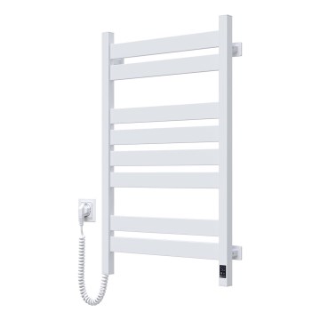 Toallero eléctrico con termostato LARGO 168W 80x50 cm blanco izquierdo