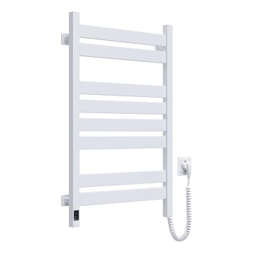 Toallero eléctrico con termostato LARGO 168W 80x50 cm, blanco, lateral derecho