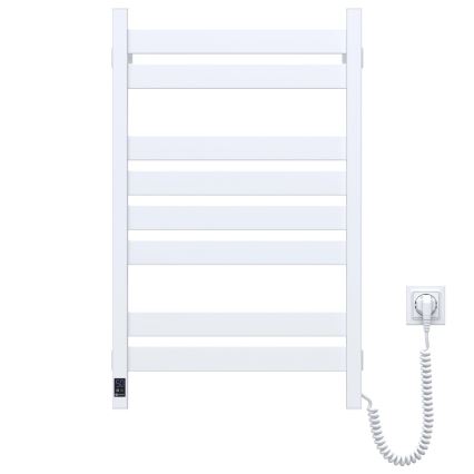 Toallero eléctrico con termostato LARGO 168W 80x50 cm, blanco, lateral derecho