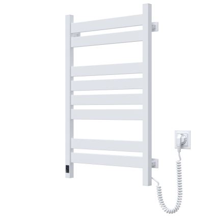 Toallero eléctrico con termostato LARGO 168W 80x50 cm, blanco, lateral derecho